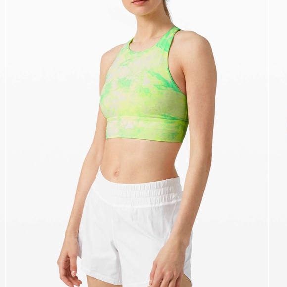 lululemon Energy Bra High Neck Long Line Shibori, good condition - Picture 7 of 7